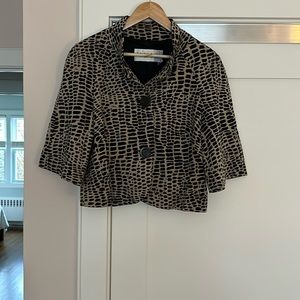 Trina Turk Giraffe Print cropped blazer